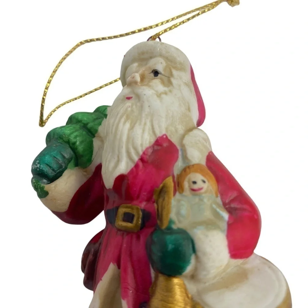 Christmas Ornaments Set of 3 Retro  Holidays Ceramic